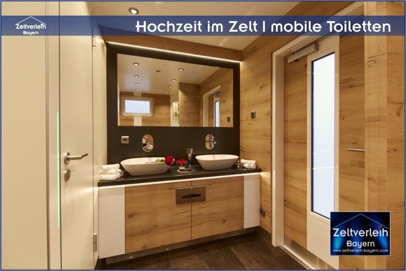 VIP-Toilettenwagen für Hochzeiten Hochzeit im Zelt von Zeltverleih Oberbayern