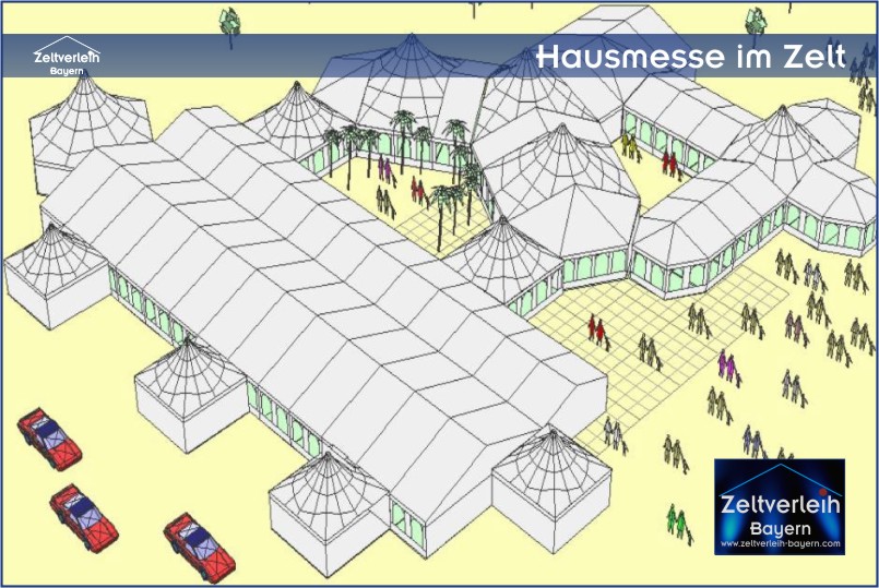 Zeltkombinationen für Ihre Hausmesse Hausmesse im Zelt Zeltverleih Oberbayern