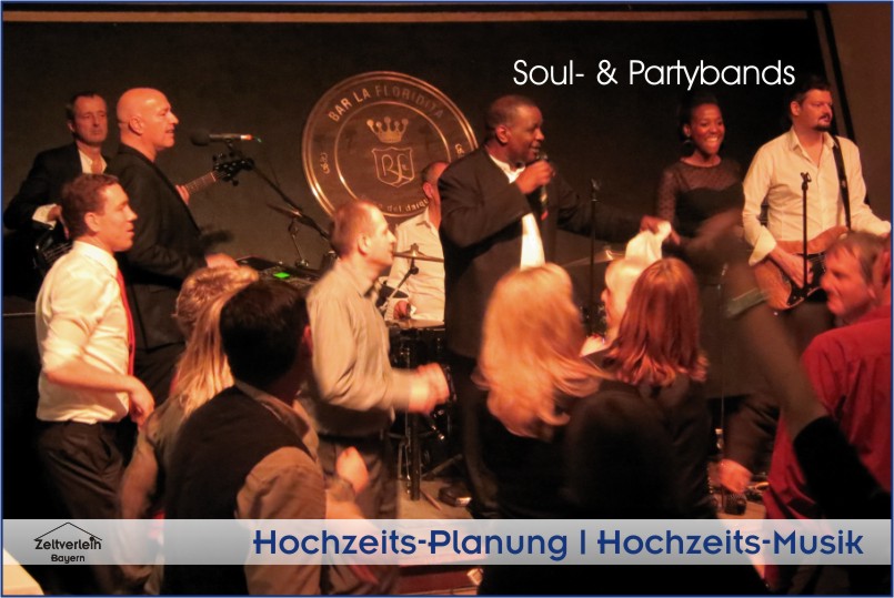 Soul- & Partyband - Tanzband für VIP Hochzeit - Fürstenhochzeit VIP-Hochzeit im Zelt von Zeltverleih Oberbayern