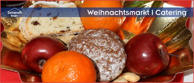 Essbare Tischdekoration am Weihnachtsmarkt Weihnachtsfeier im Zelt Zeltverleih Oberbayern